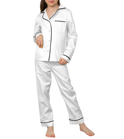 Long sleeve ice silk set for kids R0130 - 冰丝-140g/90