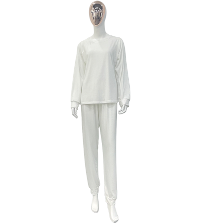 Women's round sleeve homewear set R0095 - 仿棉-180g/S