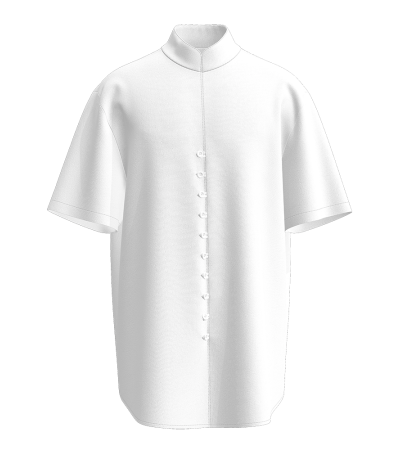 Men's 11 button loop stand collar short sleeve shirt -LTM100530 - 四面弹-120g/S