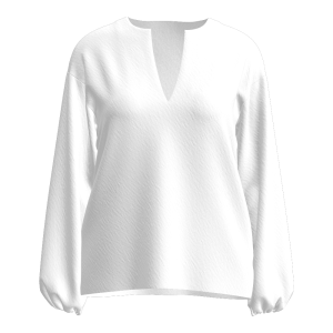 Velvet V-neck small drop shoulder Long sleeve top -LTW20176 - 真丝绒-160g/S