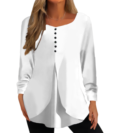 Women's imitation cotton drawframe round neck long sleeve T-shirt LTW20108 - 仿棉-180g/S