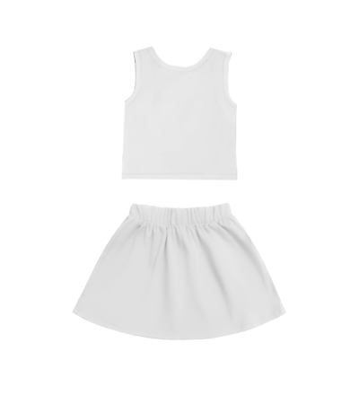 Children's skirt set A0027W - 牛奶丝-170g/2XS