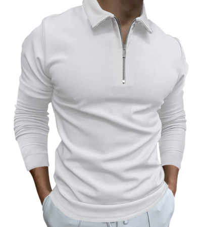 Long sleeve POLO shirt WR015 - 仿棉-180g/0XL