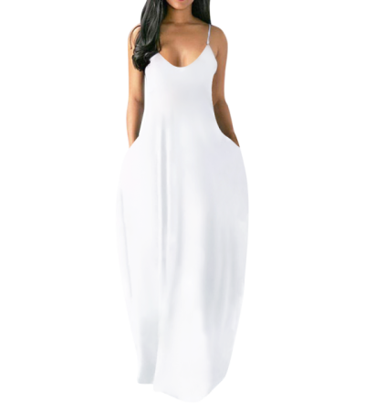 DDCQ Long Dress with drawstring (R0055) - 牛奶丝-170g/S