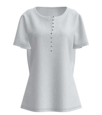 Women's V-neck short sleeve LTW20337 - 仿棉-180g/S