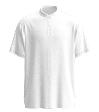 Men's digital printed bamboo hemp lapel short-sleeved shirt -LTM100362 - 竹节麻-120g/S