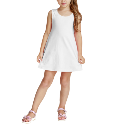 Children's A-line dress A0005 - 牛奶丝-170g/80