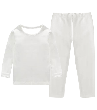E-CKJJFTZ Long Kids' Lounge Suit Set (R0024) - 仿棉-180g/90