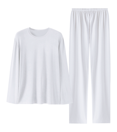 Long Men's Loungewear (R0099) - 仿棉-180g/XS