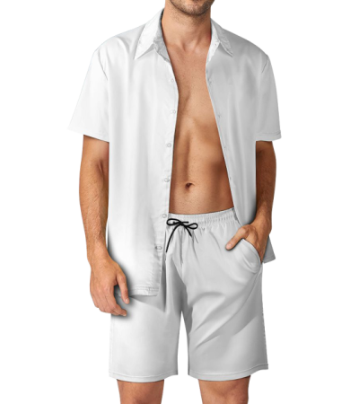 3D short sleeve shirt set European version R0039 - 四面弹-120g/S