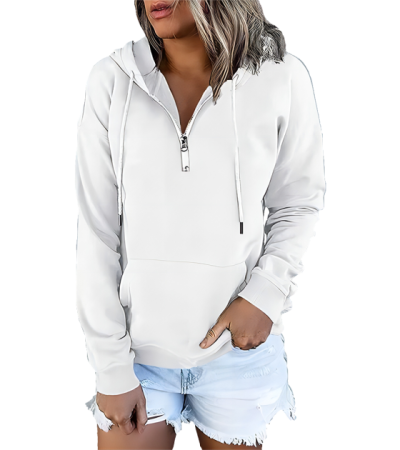 Women's Japanese hoodie cloth zipper hoodie LTW20529 - 涤毛圈-230g/S