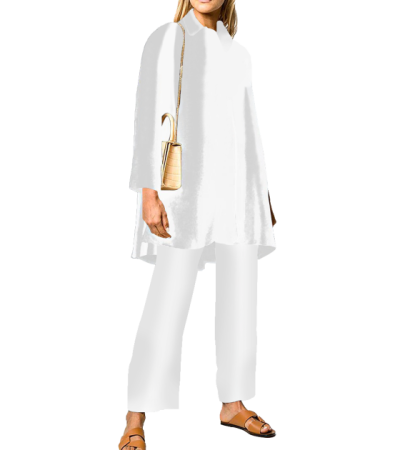 Women's tribute cloth set LTW20530 - 直贡呢-120g/S