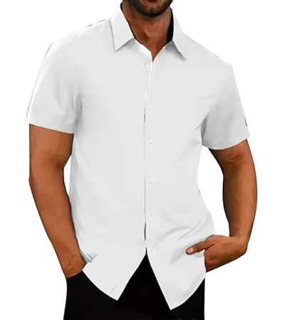 Plus size short-sleeved shirt WR016 - 四面弹-120g/0XL
