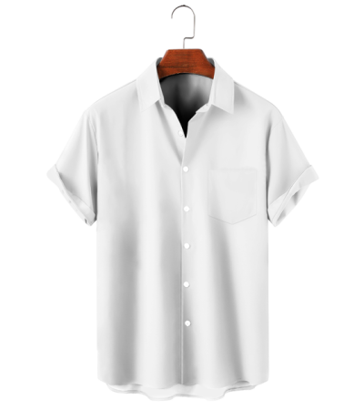 Men's digital printed boutique four-way lapel short-sleeved shirt -LTM10086S - 四面弹-120g/S