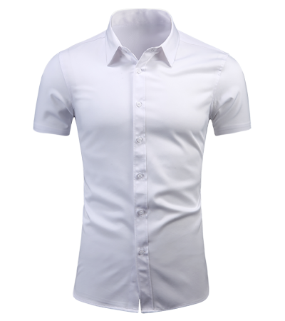 Men's digital printed four-way collar short-sleeved shirt -LTMJ10008 - 四面弹-120g/S