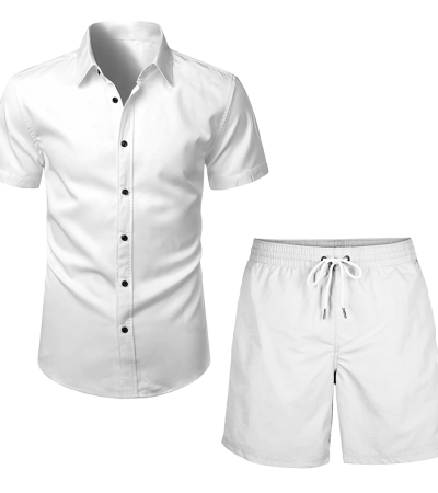 Men's short sleeve shirt + Shorts LTM100299 - 四面弹-120g/S