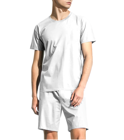 MK-DKJJFTZ Men's Short Homewear Set (R0026) - 仿棉-180g/S