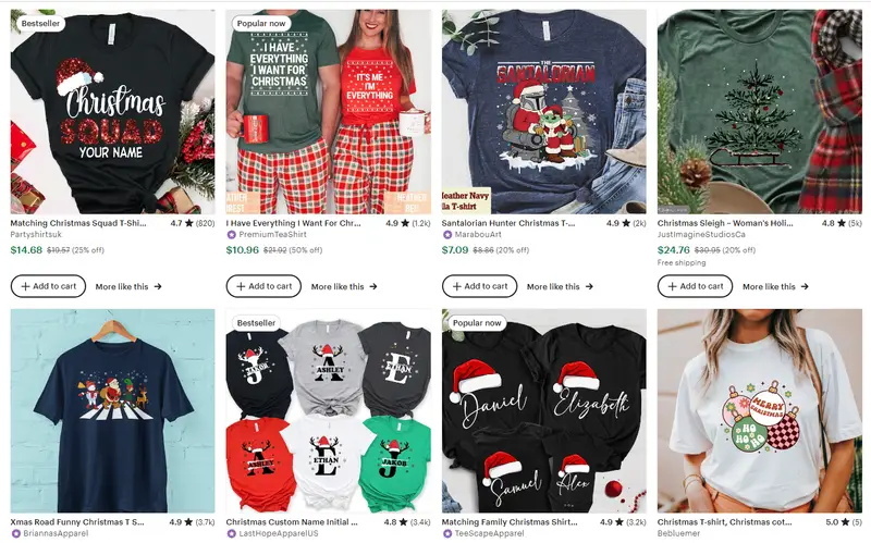  Six popular Christmas clothes T-shirt 