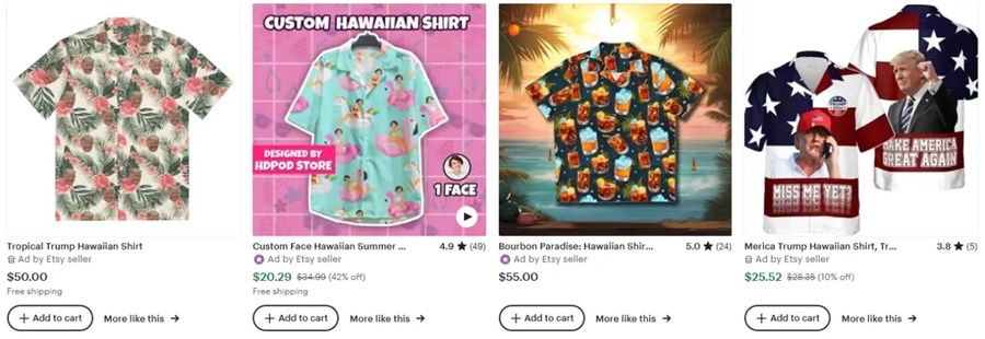  Cross-border e-commerce style recommended men's tropical style Hawaiian shirt 