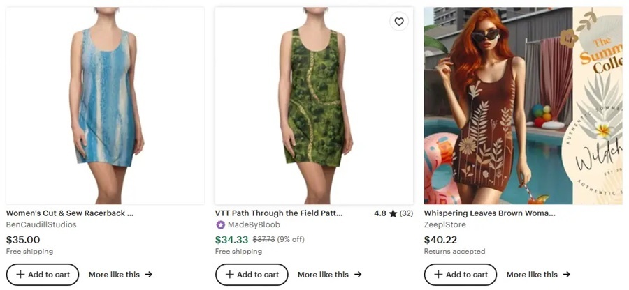  Cross-border e-commerce styles recommend women's wrap dresses with natural elements 