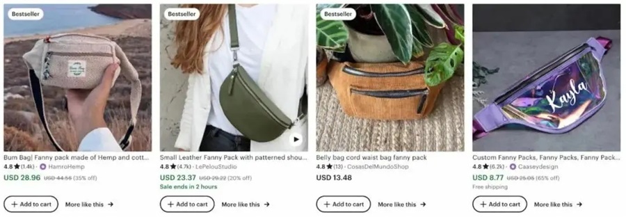 Etsy cross-border platform pod customized waist pack 
