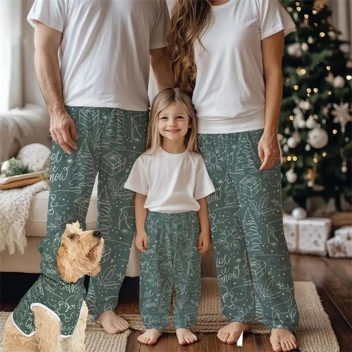  Christmas sweatpants home trouser design theme family pairing 