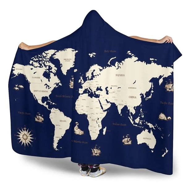  Vintage map design for custom cloaks 
