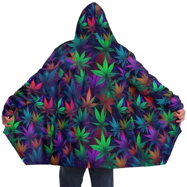  Plant print design for custom cloaks 