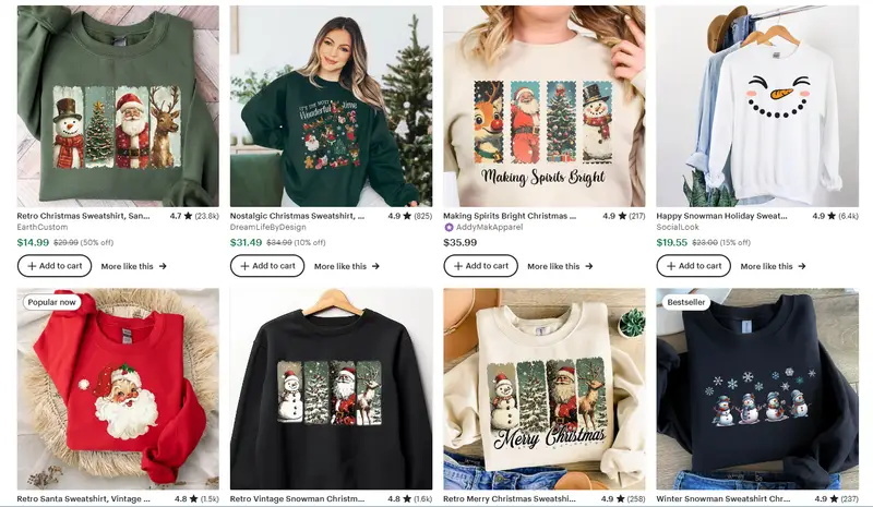  Classic Christmas ICONS for Christmas hoodie design direction 
