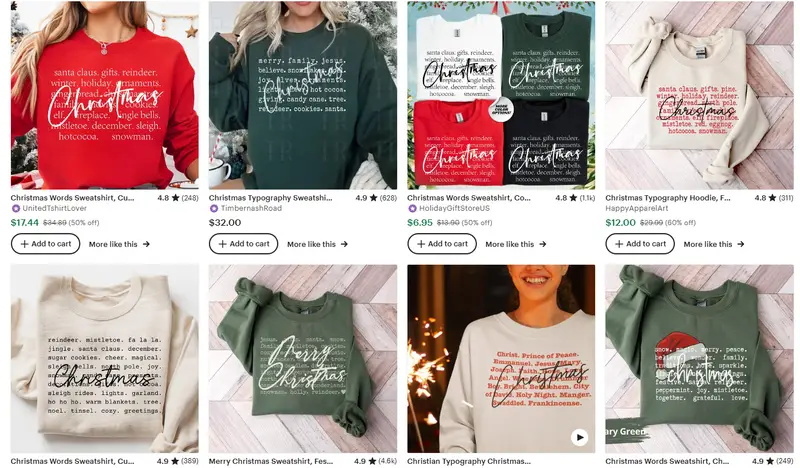  Layout design of Christmas hoodie design direction 