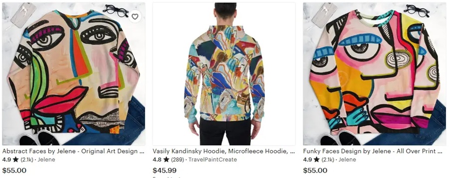  Abstract art recommended for design elements of custom hoodie full print 