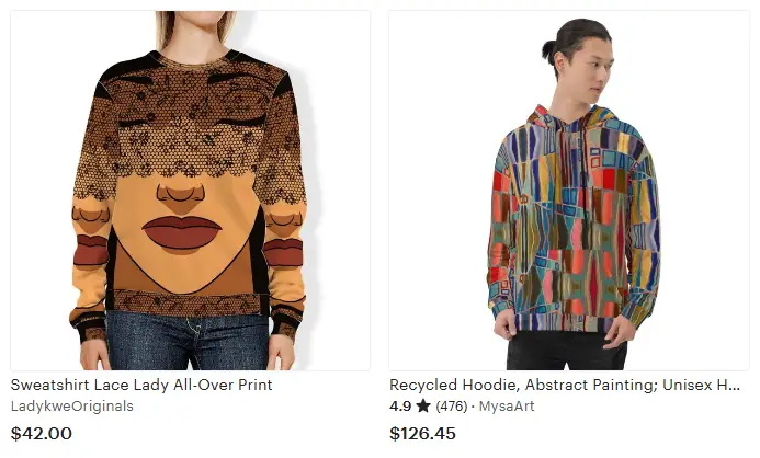  Vintage style recommended for design elements of full-width printed custom hoodie 