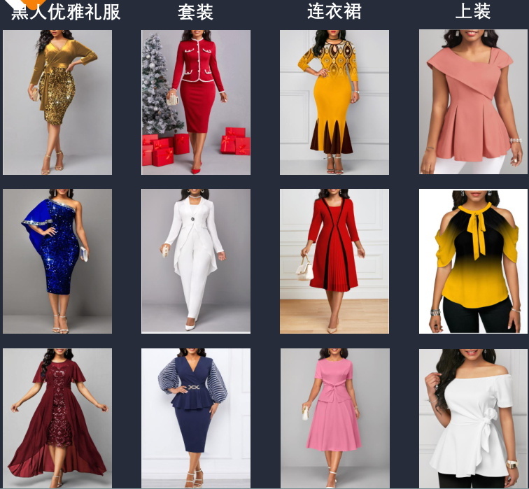 Temu2025 new focus on women's elegant black women 